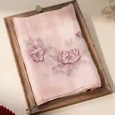 上海故事 新中式古风刺绣结婚真丝羊毛混纺 丝巾 女款