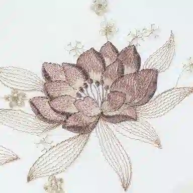 上海故事 新中式古风刺绣结婚真丝羊毛混纺 丝巾 女款