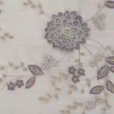 上海故事 新中式古风刺绣结婚真丝羊毛混纺 丝巾 女款