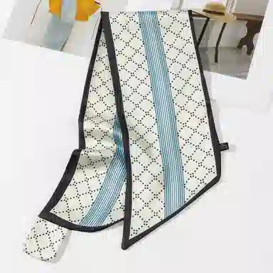 上海故事 懒人必备四季时尚百搭布扣小长条外搭气质尖角 丝巾 女款