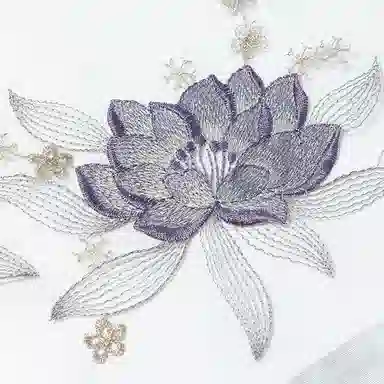 上海故事 新中式古风刺绣结婚真丝羊毛混纺 丝巾 女款