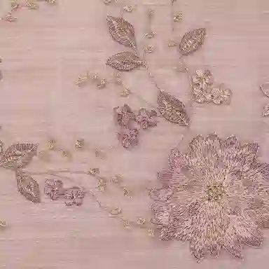 上海故事 新中式古风刺绣结婚真丝羊毛混纺 丝巾 女款