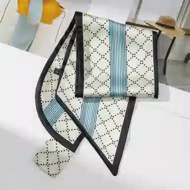 上海故事 懒人必备四季时尚百搭布扣小长条外搭气质尖角 丝巾 女款