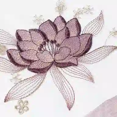 上海故事 新中式古风刺绣结婚真丝羊毛混纺 丝巾 女款