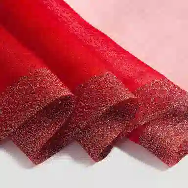 上海故事 新中式古风刺绣结婚真丝羊毛混纺 丝巾 女款