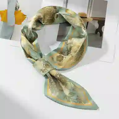 上海故事 懒人必备四季时尚百搭布扣小长条外搭气质尖角 丝巾 女款