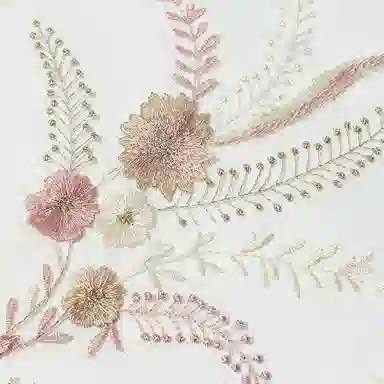 上海故事 新中式古风刺绣结婚真丝羊毛混纺 丝巾 女款