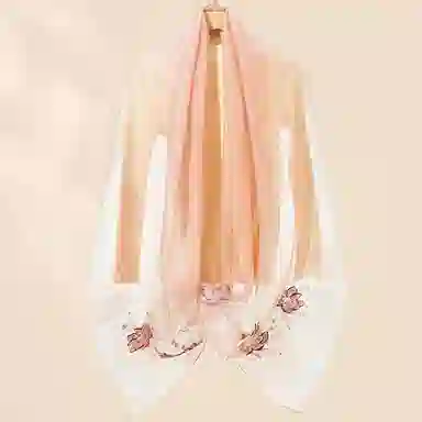 上海故事 新中式古风刺绣结婚真丝羊毛混纺 丝巾 女款