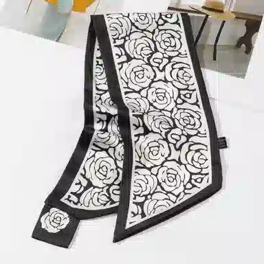 上海故事 懒人必备四季时尚百搭布扣小长条外搭气质尖角 丝巾 女款