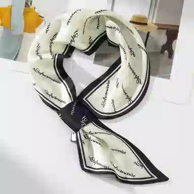 上海故事 懒人必备四季时尚百搭布扣小长条外搭气质尖角 丝巾 女款