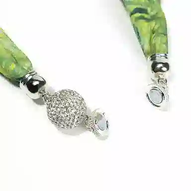 上海故事 百搭时尚磁扣气质多用吊坠锁骨链小领巾  丝巾 女款