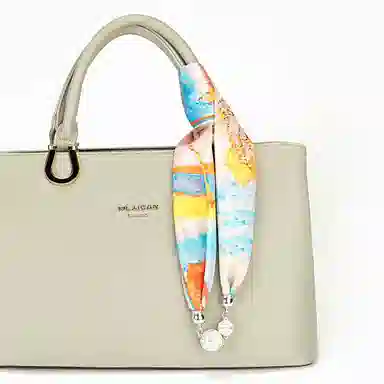 上海故事 百搭时尚磁扣气质多用吊坠锁骨链小领巾  丝巾 女款