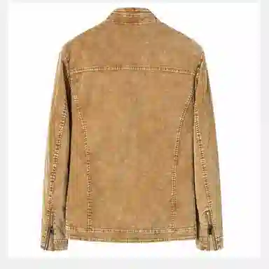 大白鲨 纯色百搭舒适皮衣 男款