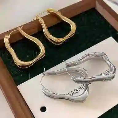 韵系 独特不规则 铜镀金 耳环 女款