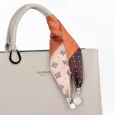 上海故事 百搭时尚磁扣气质多用吊坠锁骨链小领巾  丝巾 女款