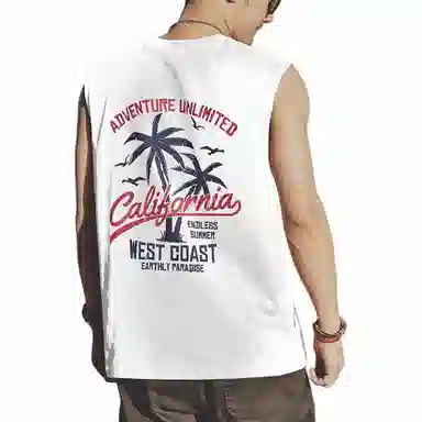 格蓝鹿 薄款宽松圆领背心 男款