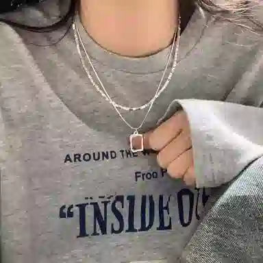 韵系 碎银子双层叠戴 铜镀金 项链 女款