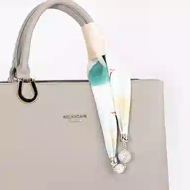 上海故事 百搭时尚磁扣气质多用吊坠锁骨链小领巾  丝巾 女款