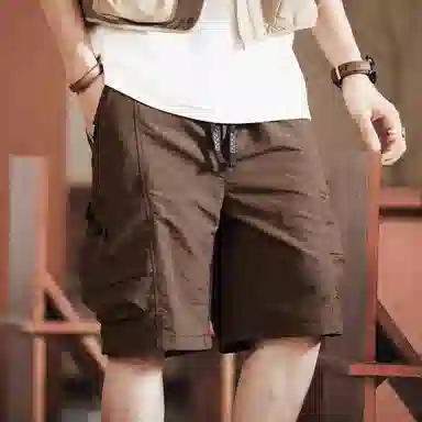 格蓝鹿 美式微弹纯色五分休闲短裤 男款