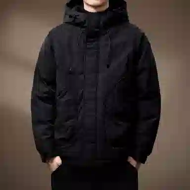 贵色 连帽宽松落肩袖棉服 男款