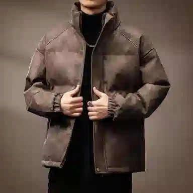 贵色 落肩袖立领保暖棉服 男款