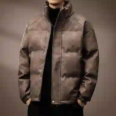 贵色 落肩袖立领保暖棉服 男款