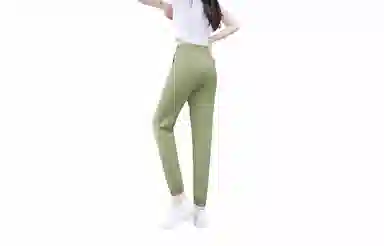 木林森 简约纯色基础款百搭柔软速干透气系带束脚宽松休闲裤 男女同款