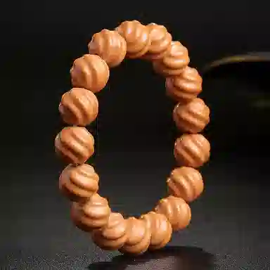 木盛缘 【顺丰包邮】【扭转乾坤】螺纹款国潮新中式盘玩解压招财纳福考研考公上岸转运百搭好运单圈文玩 猴头核桃 手串 男女同款情侣款