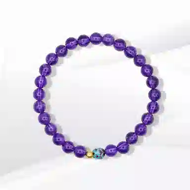 希遇 碧海汀兰 新中式国潮轻奢小众设计 日常通勤百搭 #好运 气质优雅 紫气东来天然 紫水晶 手串 男女同款情侣款