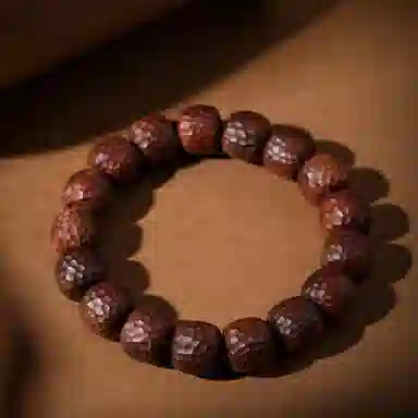 三檀小舍 锤纹无相精工满雕 国风国潮复古 转运珠#好运连连诸事顺利 佛珠文玩盘玩小众高级感轻奢礼盒 紫檀属 木作手串 男女同款情侣款