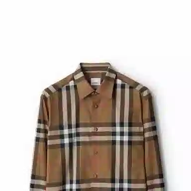 Burberry Check Shirt Brown