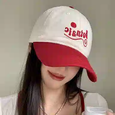 心水好物 休闲字母刺绣遮阳帽子百搭大头围 棉 鸭舌帽 男女同款情侣款