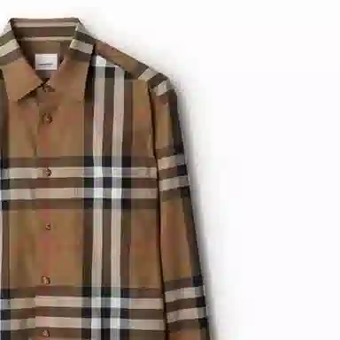 Burberry Check Shirt Brown