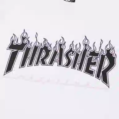 Thrasher Flame Logo T-Shirt White