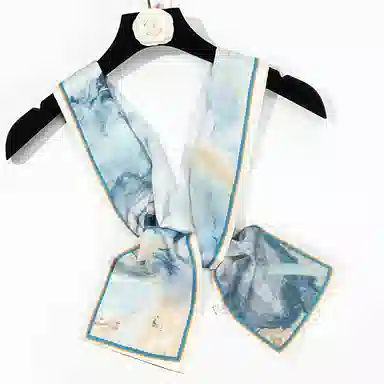 上海故事 春秋韩版潮流气质窄边文艺风西装出行 聚酯纤维 丝巾 女款