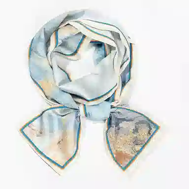 上海故事 春秋韩版潮流气质窄边文艺风西装出行 聚酯纤维 丝巾 女款