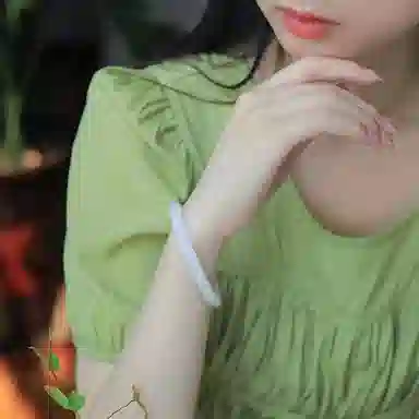 印象眸 白月光美人镯 新中式古风国潮精致轻奢优雅素净素圈细圆条 金丝玉 手镯 女款