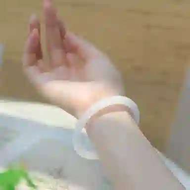 印象眸 白月光美人镯 新中式古风国潮精致轻奢优雅素净素圈细圆条 金丝玉 手镯 女款