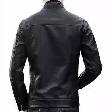 大白鲨 立领百搭潮流皮衣 男款