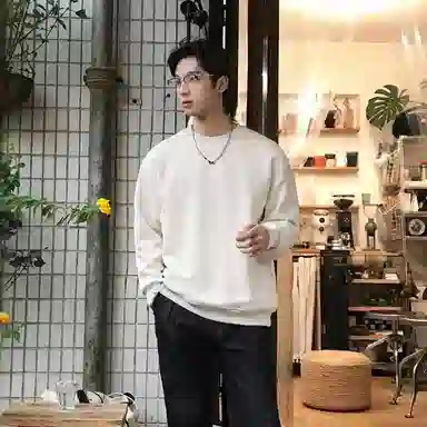 我是大卫 套头圆领长袖宽松潮牌潮流帅气百搭纯色卫衣 男女同款