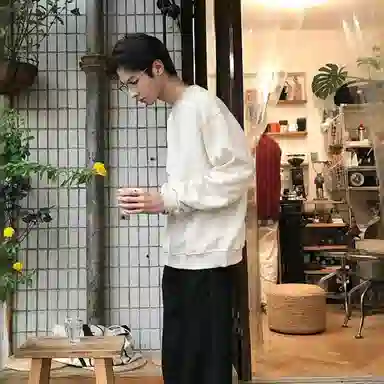 我是大卫 套头圆领长袖宽松潮牌潮流帅气百搭纯色卫衣 男女同款