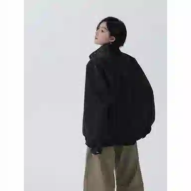 颂希尔 美式宽松立领痞帅夹克外套 男女同款