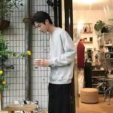 我是大卫 套头圆领长袖宽松潮牌潮流帅气百搭纯色卫衣 男女同款