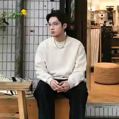 我是大卫 套头圆领长袖宽松潮牌潮流帅气百搭纯色卫衣 男女同款