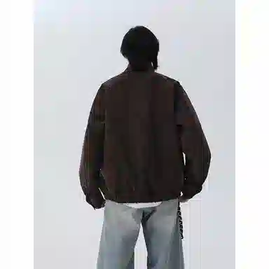 颂希尔 美式宽松立领痞帅夹克外套 男女同款