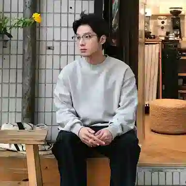 我是大卫 套头圆领长袖宽松潮牌潮流帅气百搭纯色卫衣 男女同款