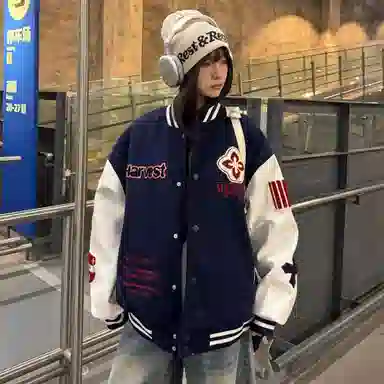 FALIAMS Vintage Street Baseball Jacket