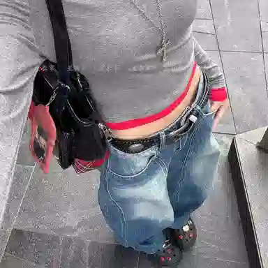 PANDA ADEVIL Devil Straight Jeans Blue