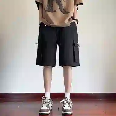 佐菲利 美式复古男潮流设计感多口袋五分宽松直筒休闲短裤 男女同款