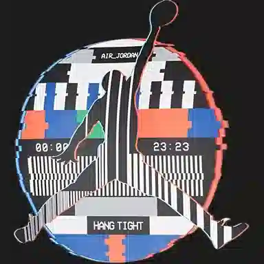 Jordan Upsize Black Tee